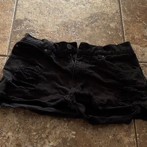 Billabong Black Distressed Jean Shorts